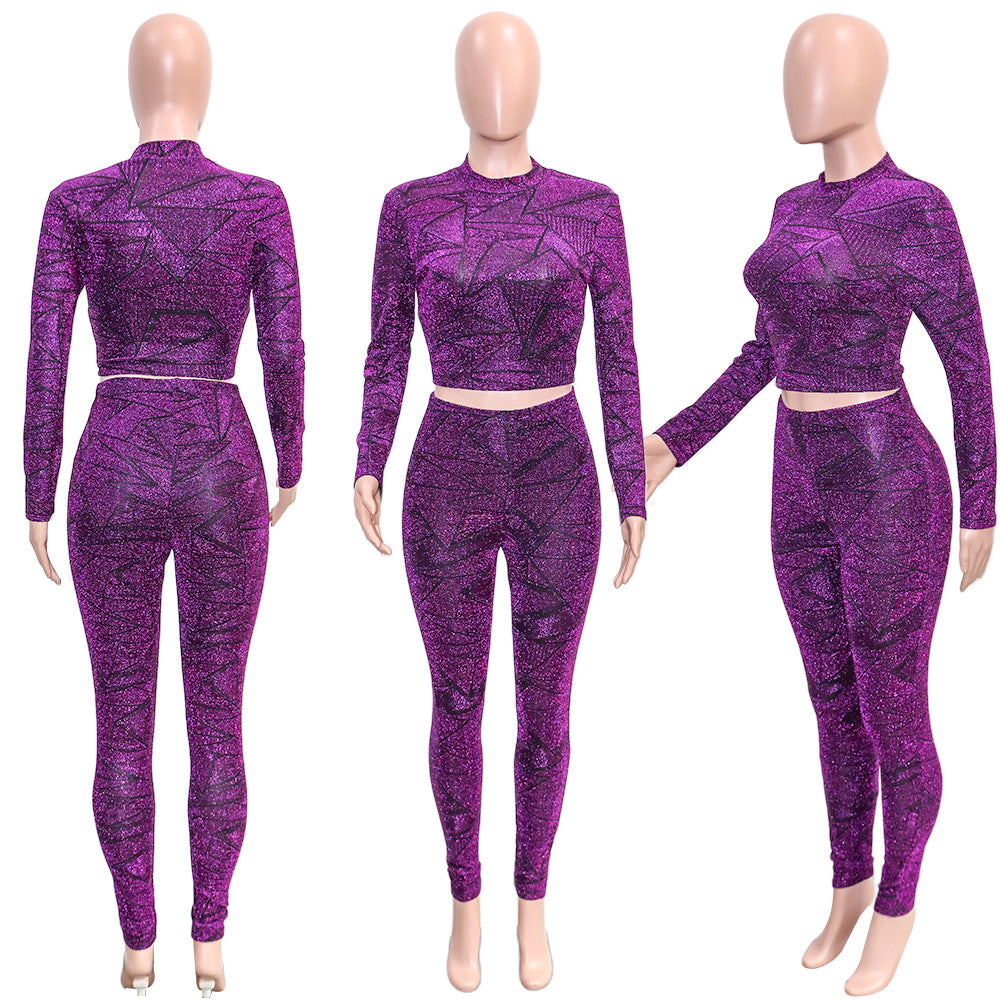 Geometrical Long Sleeve and Legging Sets