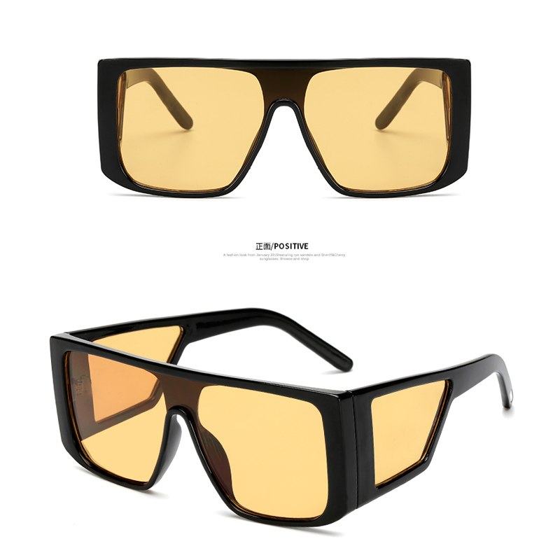 Oversized Square Frame Side Len Sunglasses
