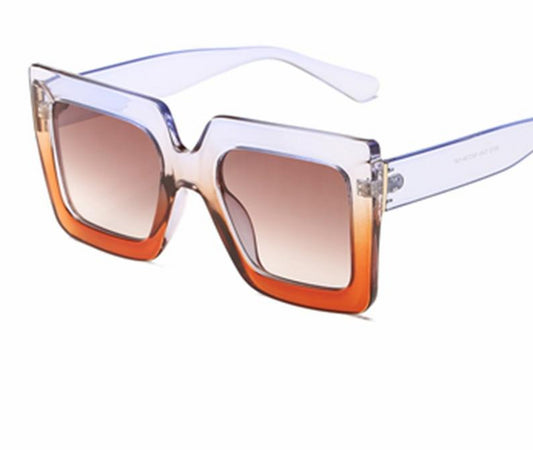 Transparent Gradient Frame Over-sized Sunglasses