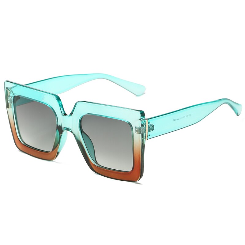 Transparent Gradient Frame Over-sized Sunglasses