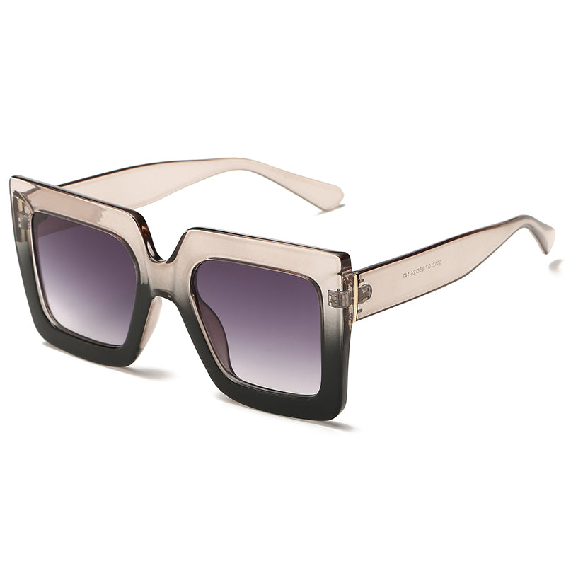 Transparent Gradient Frame Over-sized Sunglasses