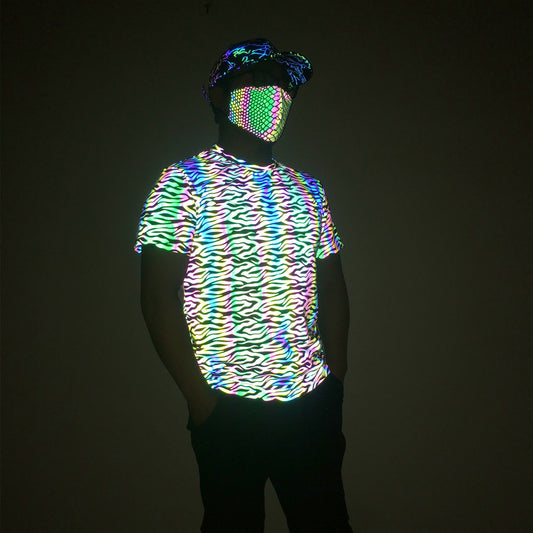Rainbow Reflective Glow Shirts