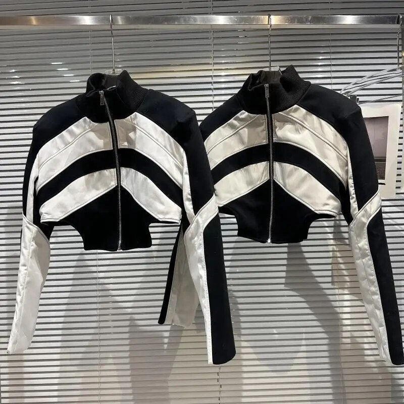 Padded Shoulder Cropped Jackets