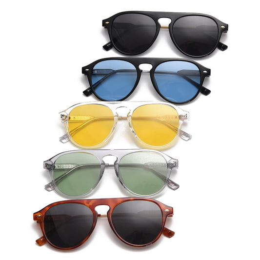 Retro Sunglasses Color Round Lenses