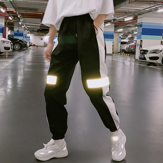 Reflective Side Stripe Loose Pants