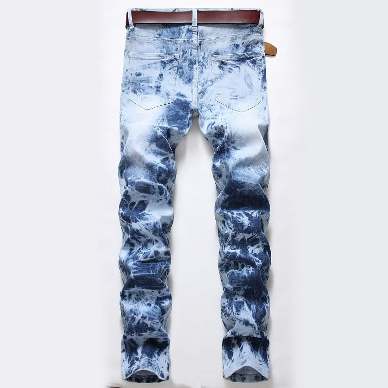 Assortment of 8 Light Wash Straight Distressed Jeans