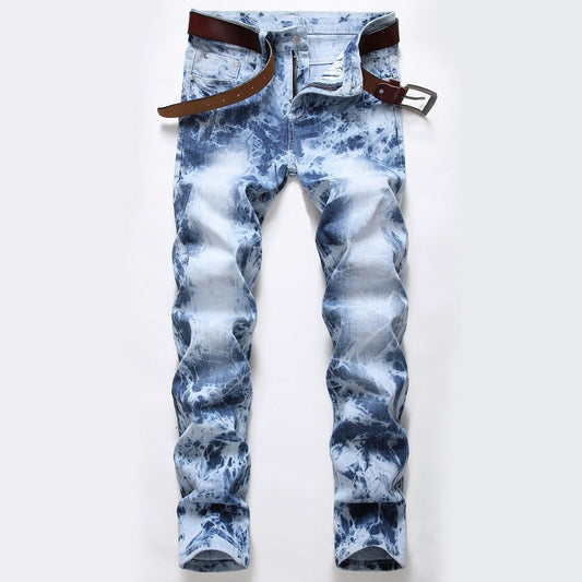 Assortment of 8 Light Wash Straight Distressed Jeans