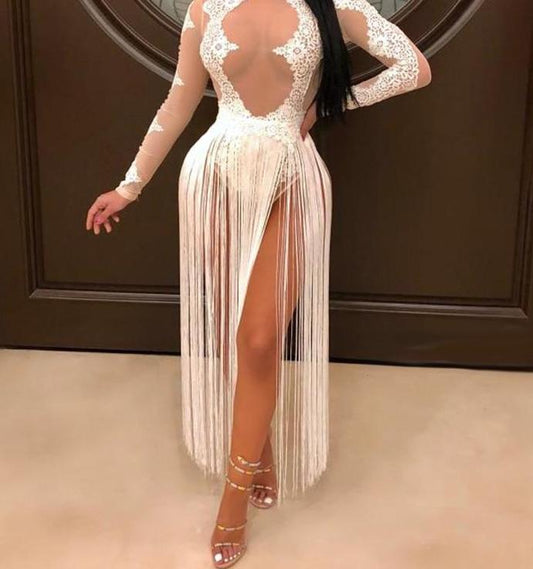 Tassel High Waist Maxi Skirts