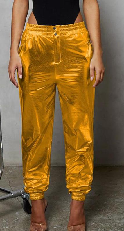 Shiny PU Leather Harem Loose Pants (Multi-Colors)