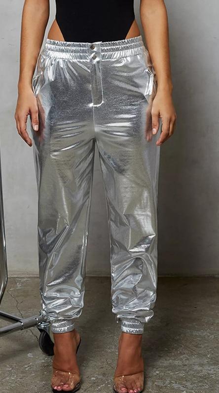 Shiny PU Leather Harem Loose Pants (Multi-Colors)