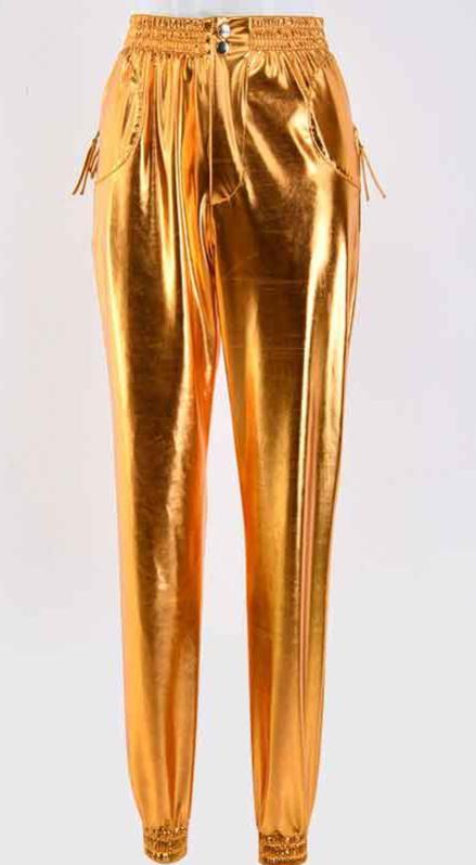 Shiny PU Leather Harem Loose Pants (Multi-Colors)