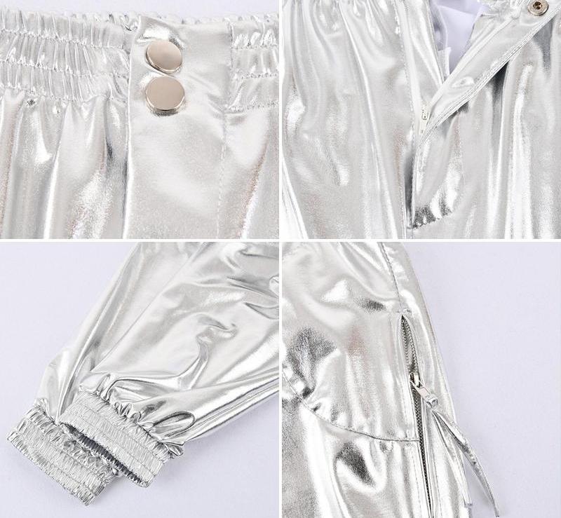 Shiny PU Leather Harem Loose Pants (Multi-Colors)