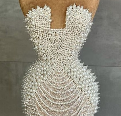 Full Pearls Mini Dress