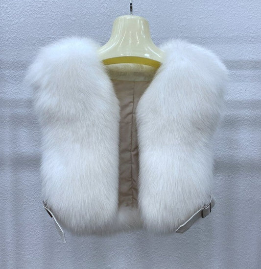 Real Fox Fur Crop Vests