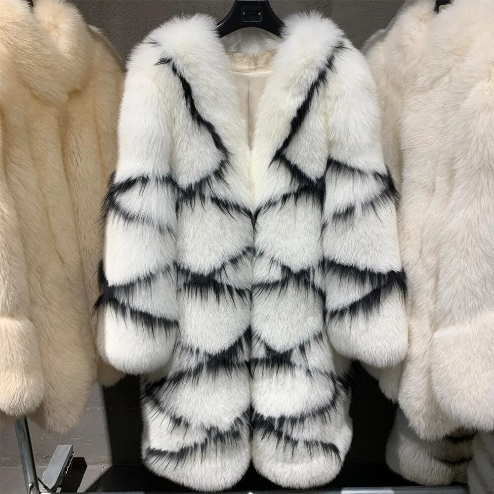 Black Spira Splash Long Real Fur Coats – Elevate Swag