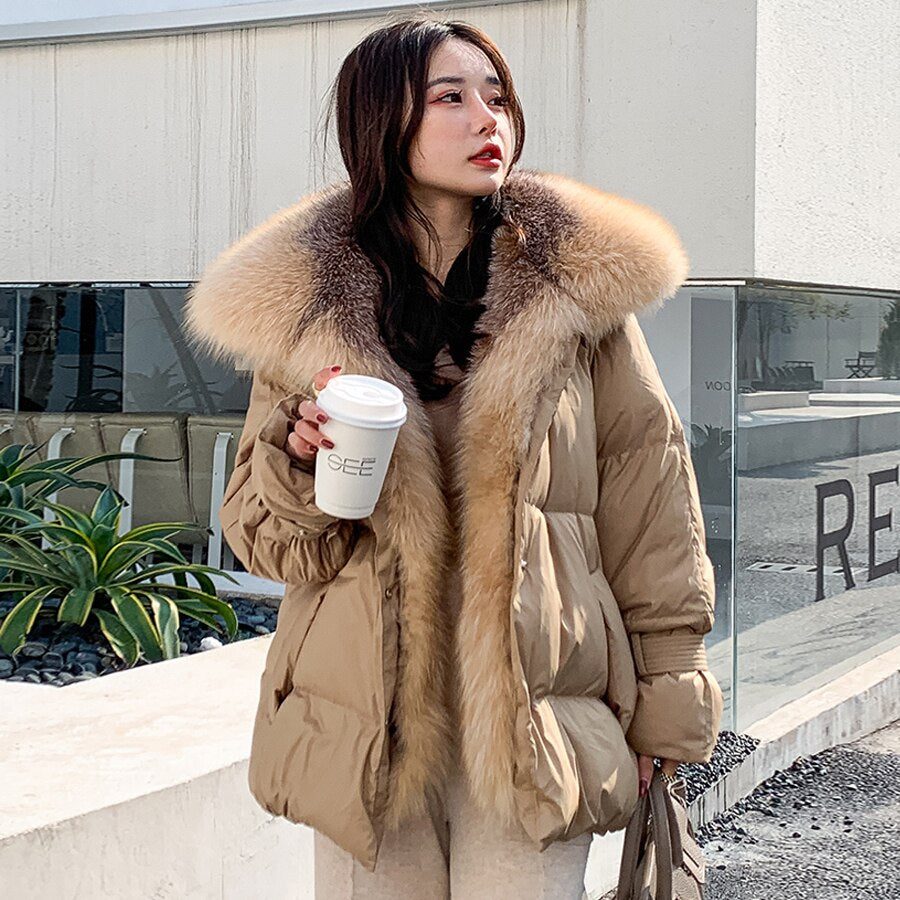 Big Fur Collar Down Puffer Coats