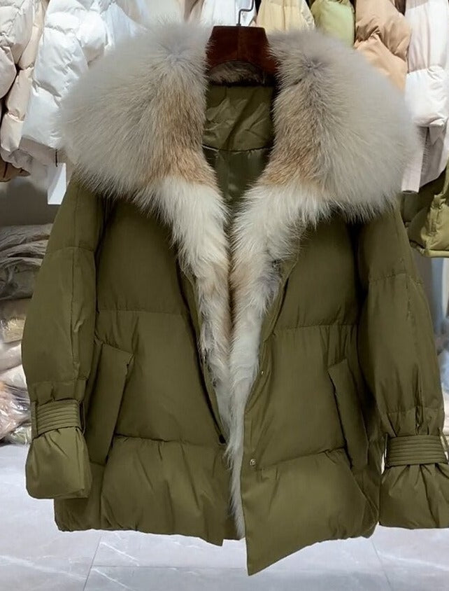 Big Fur Collar Down Puffer Coats