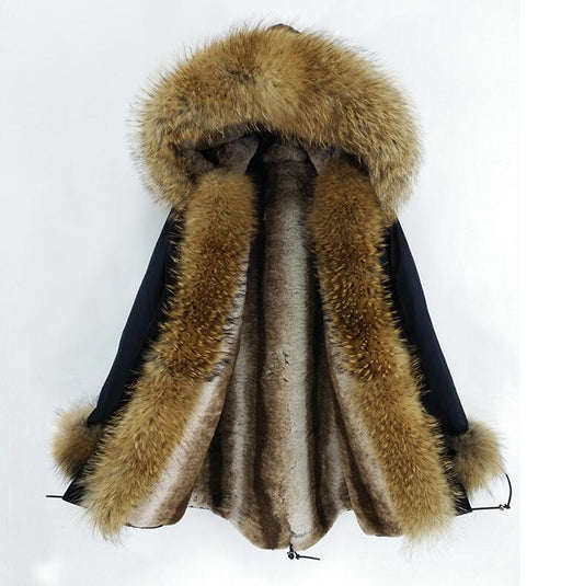 Real Rabbit Fur with Real FurThick Parka Short and Long Coats (Multi-Colors)