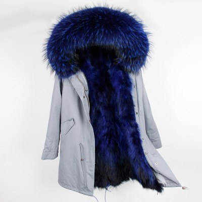 Real Fox Fur Lining and Real Fox Fur Parka Long Coats