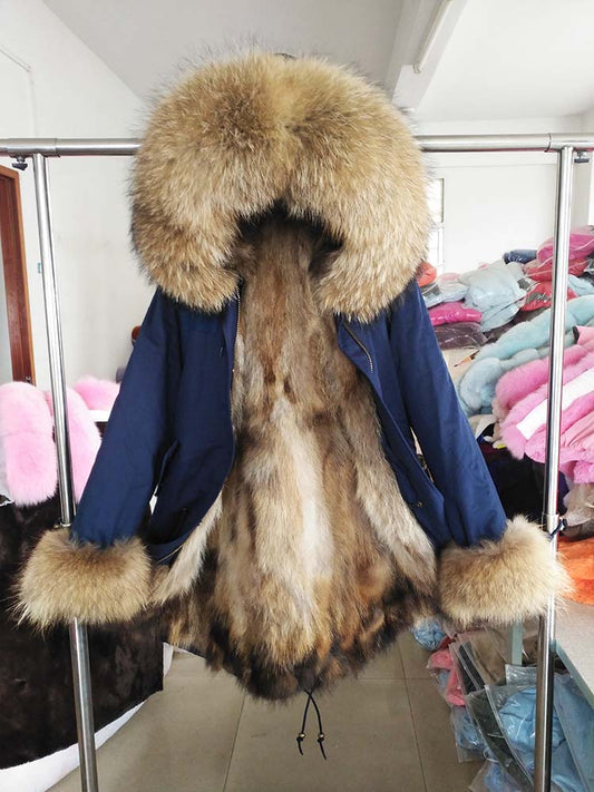 Real Fox Fur Parka Real Fox Fur Lining Coats {Larger Sizes}