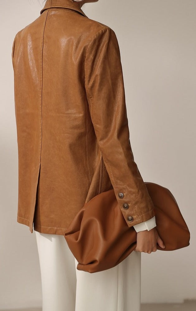 Genuine Leather Vintage Blazer Jackets