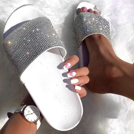 Crystal Diamond Slides Sandals