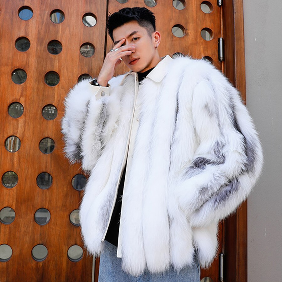 Luxury Cookies & Cream Real Fur Coat