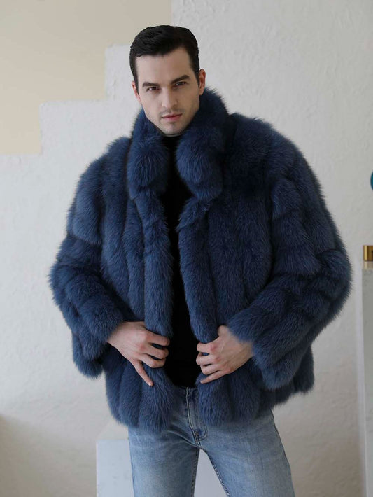 Real Fox Fur Muilit Strip Coats