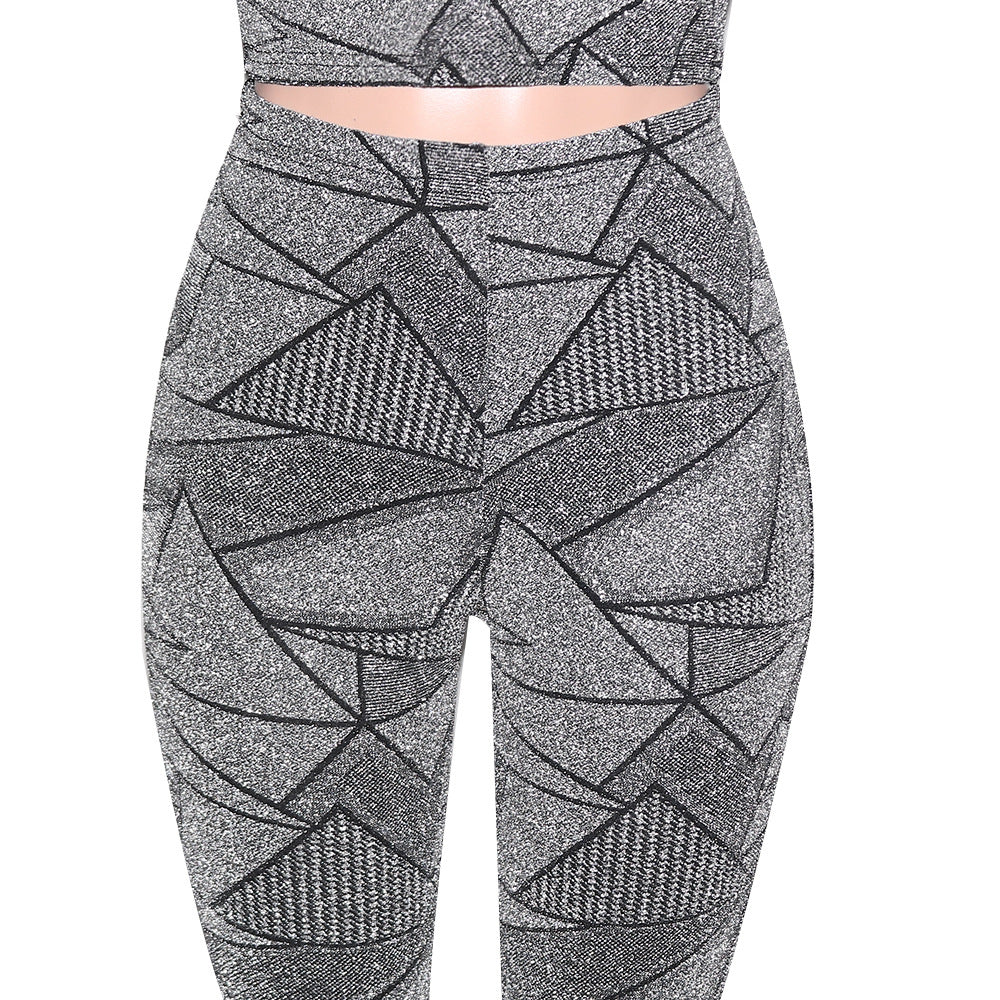 Geometrical Long Sleeve and Legging Sets