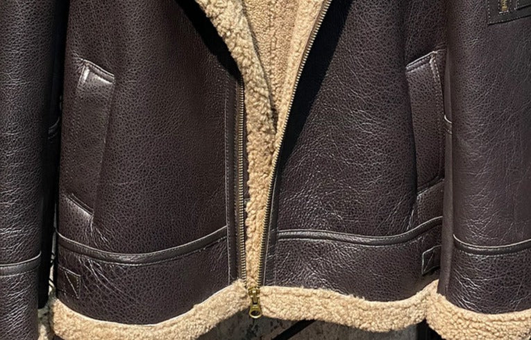 Genuine Leather Coats Real Shearling Fur & Fur Parka