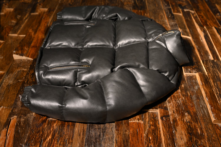 Genuine Leather Duck Down Coat