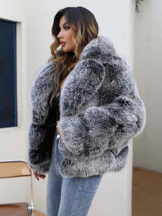 Black Frost Real Fox Fur Coats