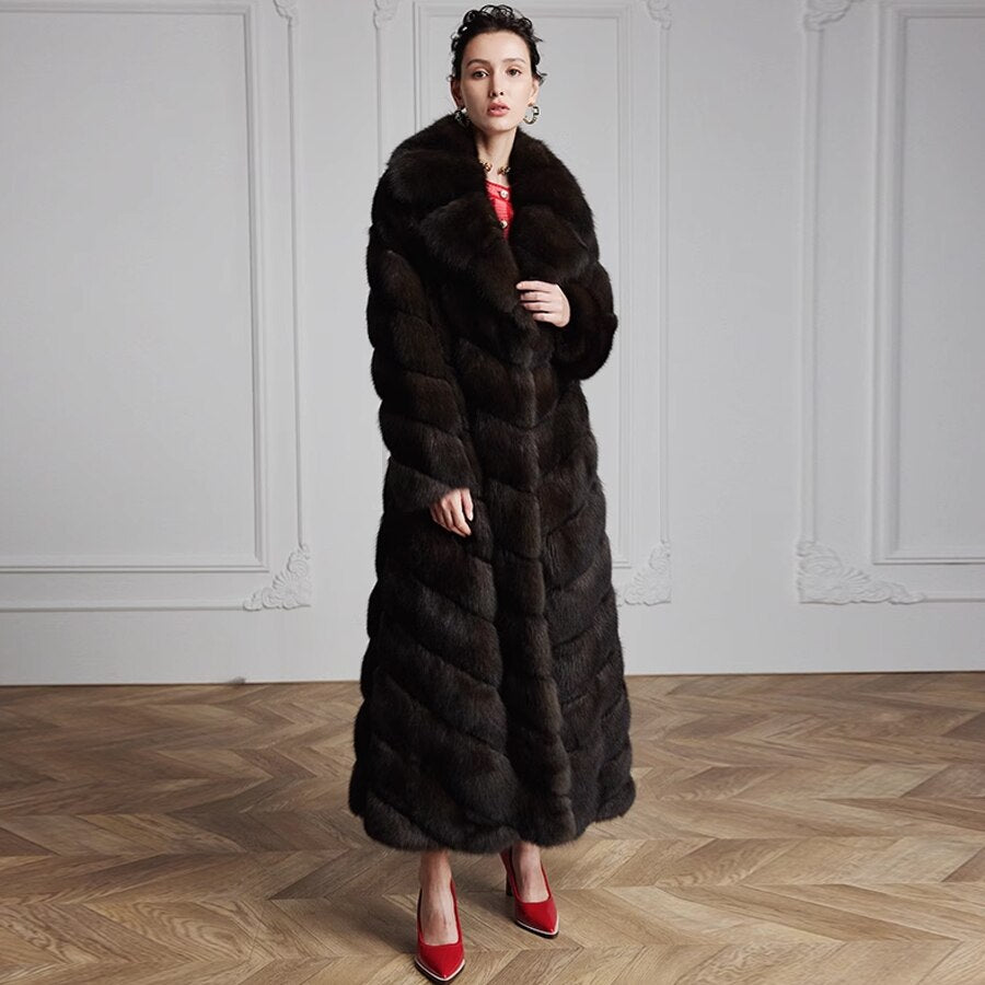 Luxury X-Long Real Fur Coat