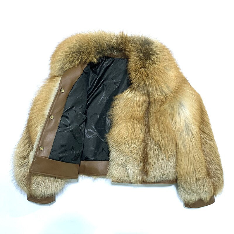 Genuine Leather Real Fur Bombers