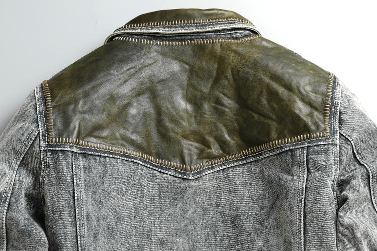 ROCK-IT Apparel® Man Leather-Denim Jacket, Size S to XXXL, Genuine Lamb  Leather