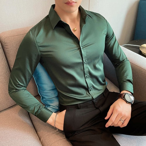Slim Fit Long Sleeve Button Ups
