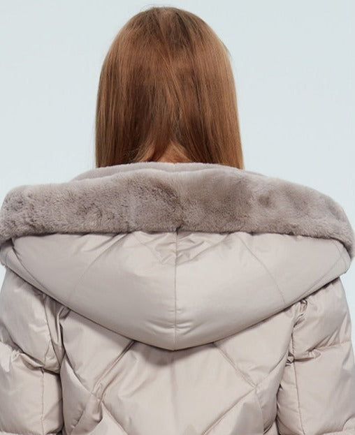 X-Long Puffer Jacket Real Fur Big Hood