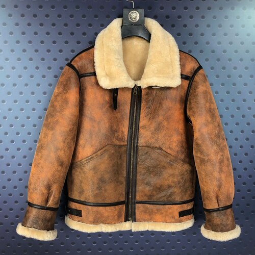 Genuine Leather Coat Real Shearling Fur