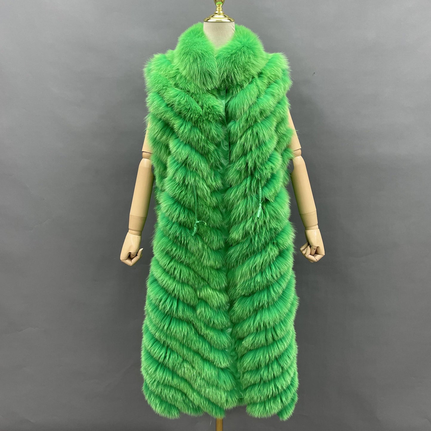 Reversible Long Real Fur Vests