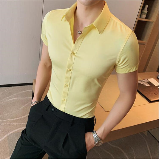 Button Up Short Sleeve Collar Shirts