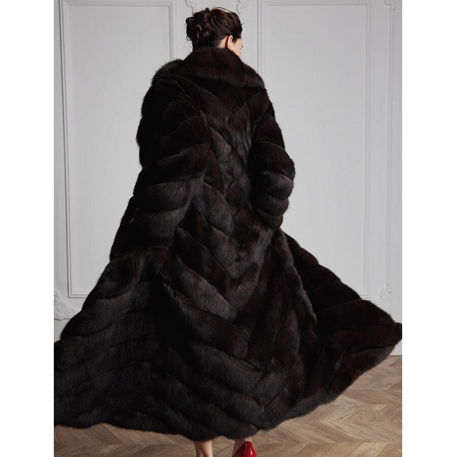 Luxury X-Long Real Fur Coat