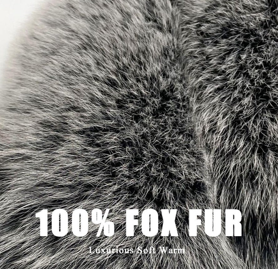 Black Frost Real Fox Fur Coats