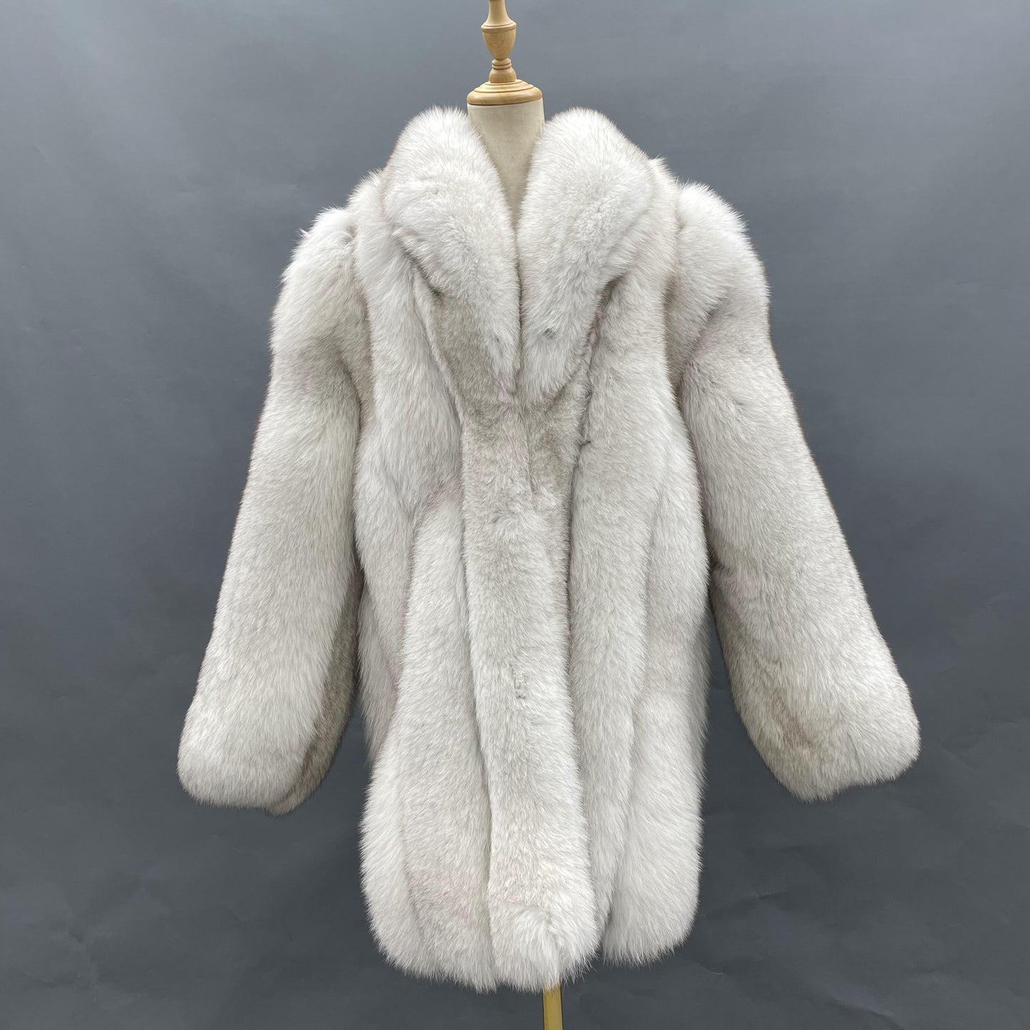 Big Collar Real Fox Fur Long Coats