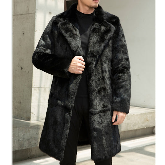 Real Rabbit Knee Length Fur Coats