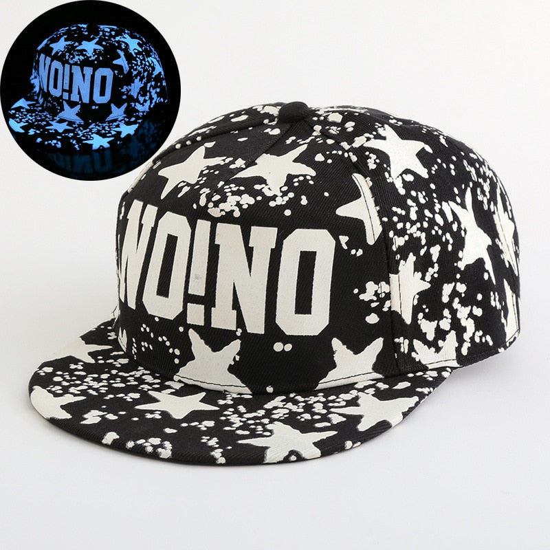 Glow In The Dark Printed Snapback Hats