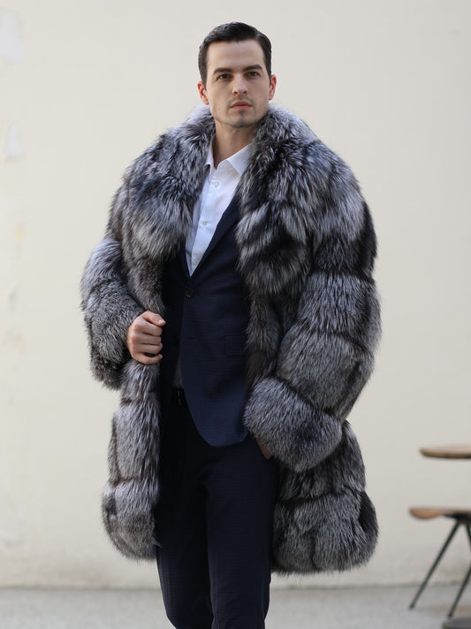 Big Collar Real Fox Fur Long Coats