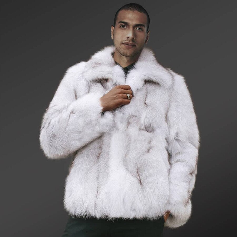 White Marable Real Fur Coat