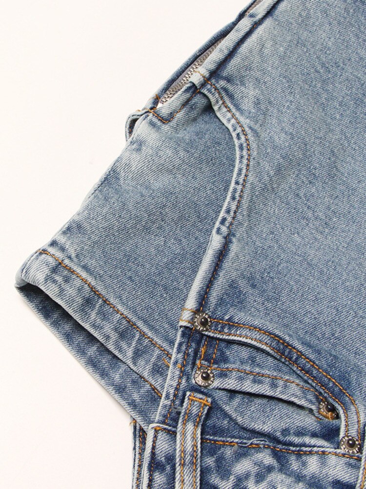 Jean Pocket Skirt Denim Shorts