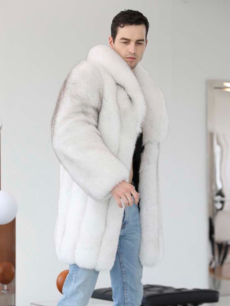 Big Collar Real Fox Fur Long Coats