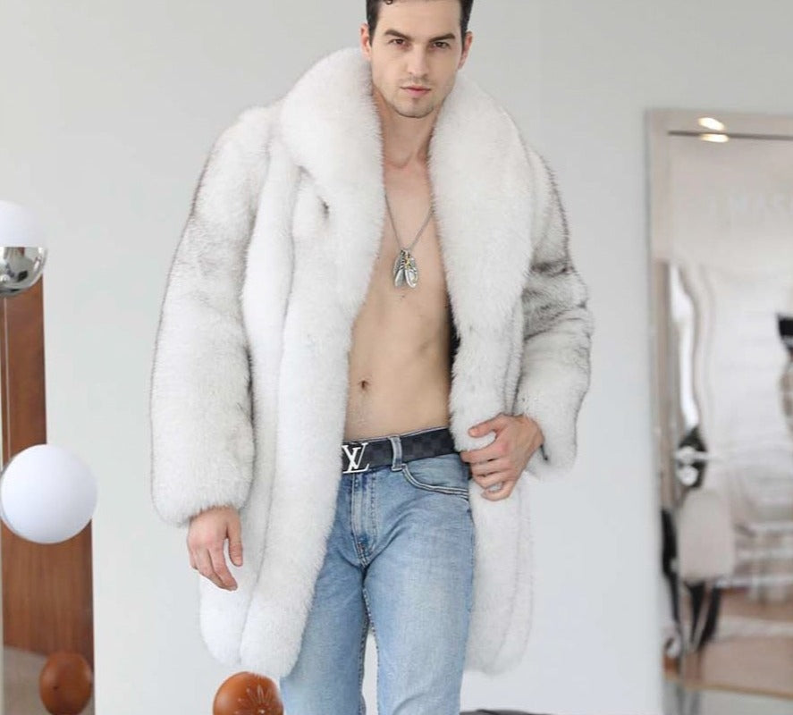 Big Collar Real Fox Fur Long Coats